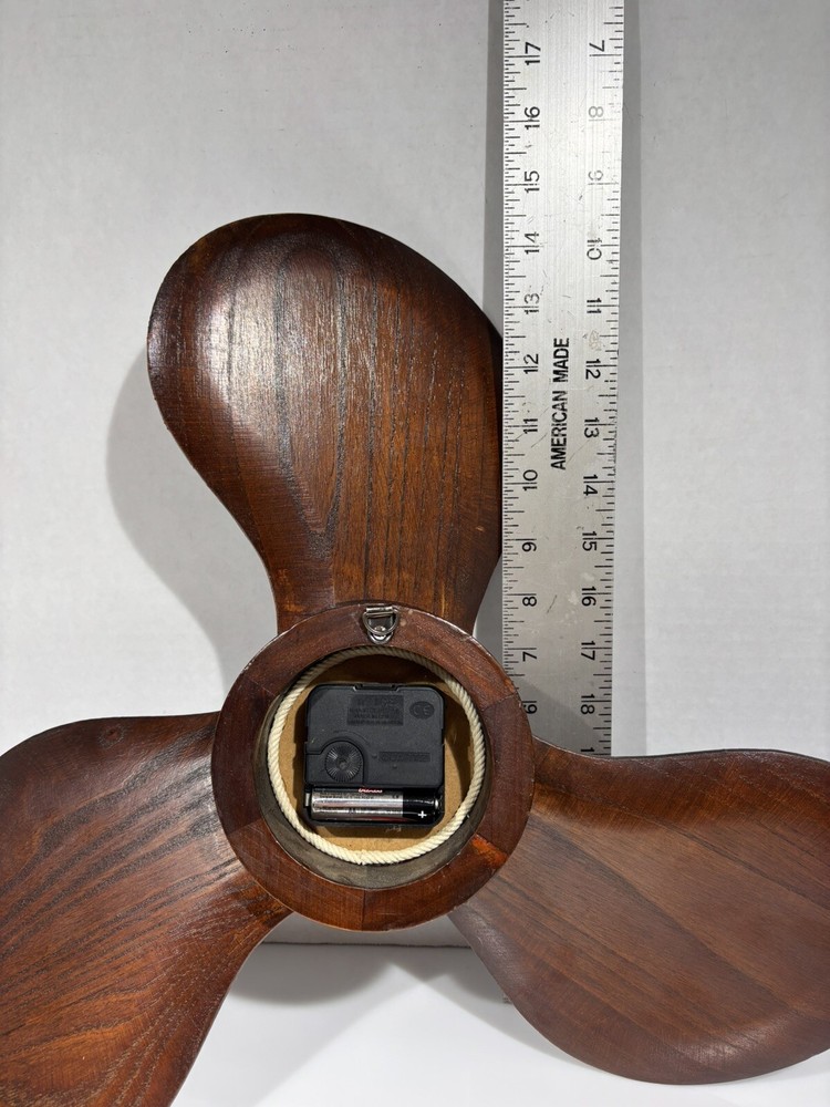 Ship’s Propeller Clock Nautical Vintage Working