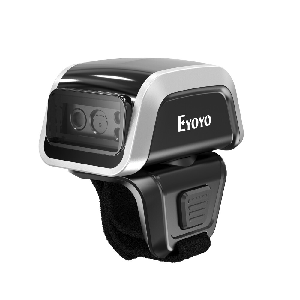 Eyoyo 2D Wireless Wearable Ring Barcode Scanner Mini Finger Scanner for iPad PC