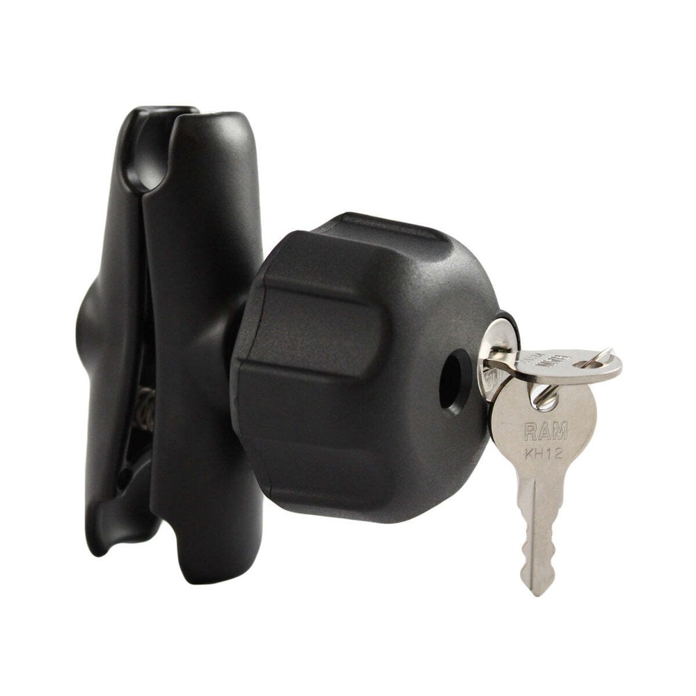 RAM-B-201LU RAM Double Socket Arm with Key Lock Knob - B ...