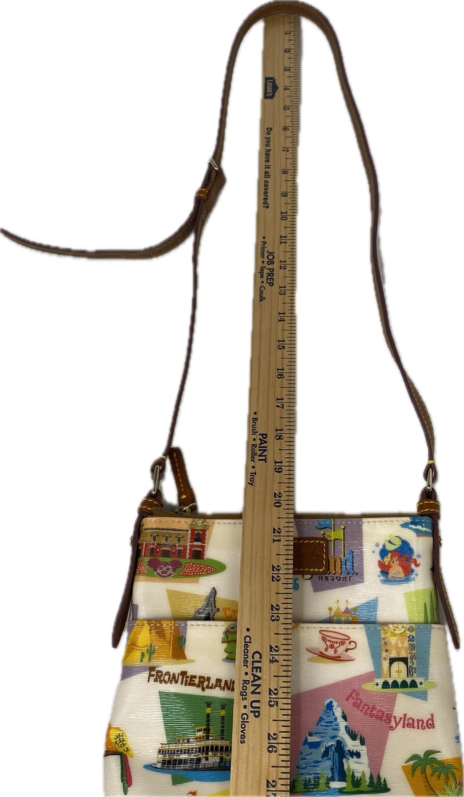 Disney Dooney and Bourke DISNEYLAND Resort Parks Retro Print Crossbody Bag