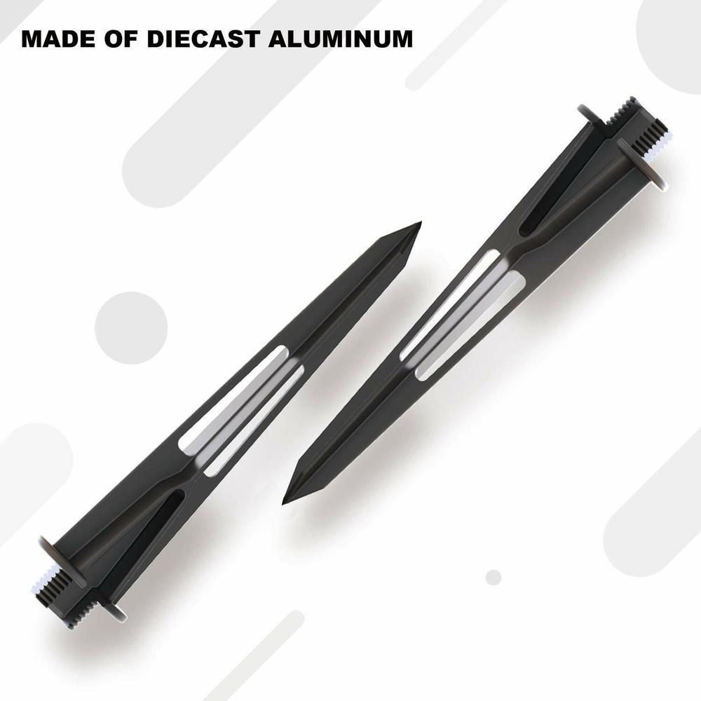 GOODSMANN Sturdy Solid Ground Spike Path/Spot/Floodlight Replacement Stake 2 PCS