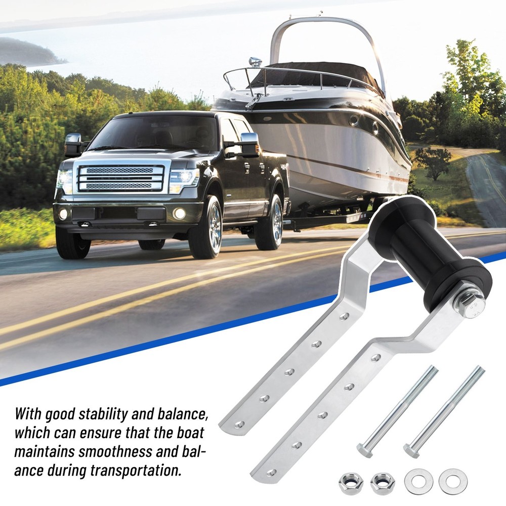 Updated 5" Boat Trailer Rollers with Brackets Black Adjustable Keel Roller Ass.