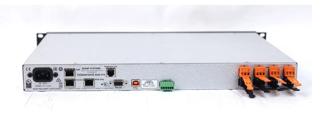 BIAMP Systems Tesira Forte AVB VT4 Digital Audio Processor FULLY TESTED