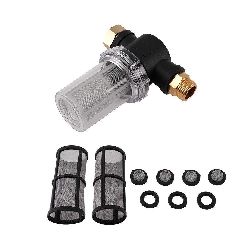 3/4" Inline Filter Brass Thread for Garden Hose Pressure Washer Cleaning