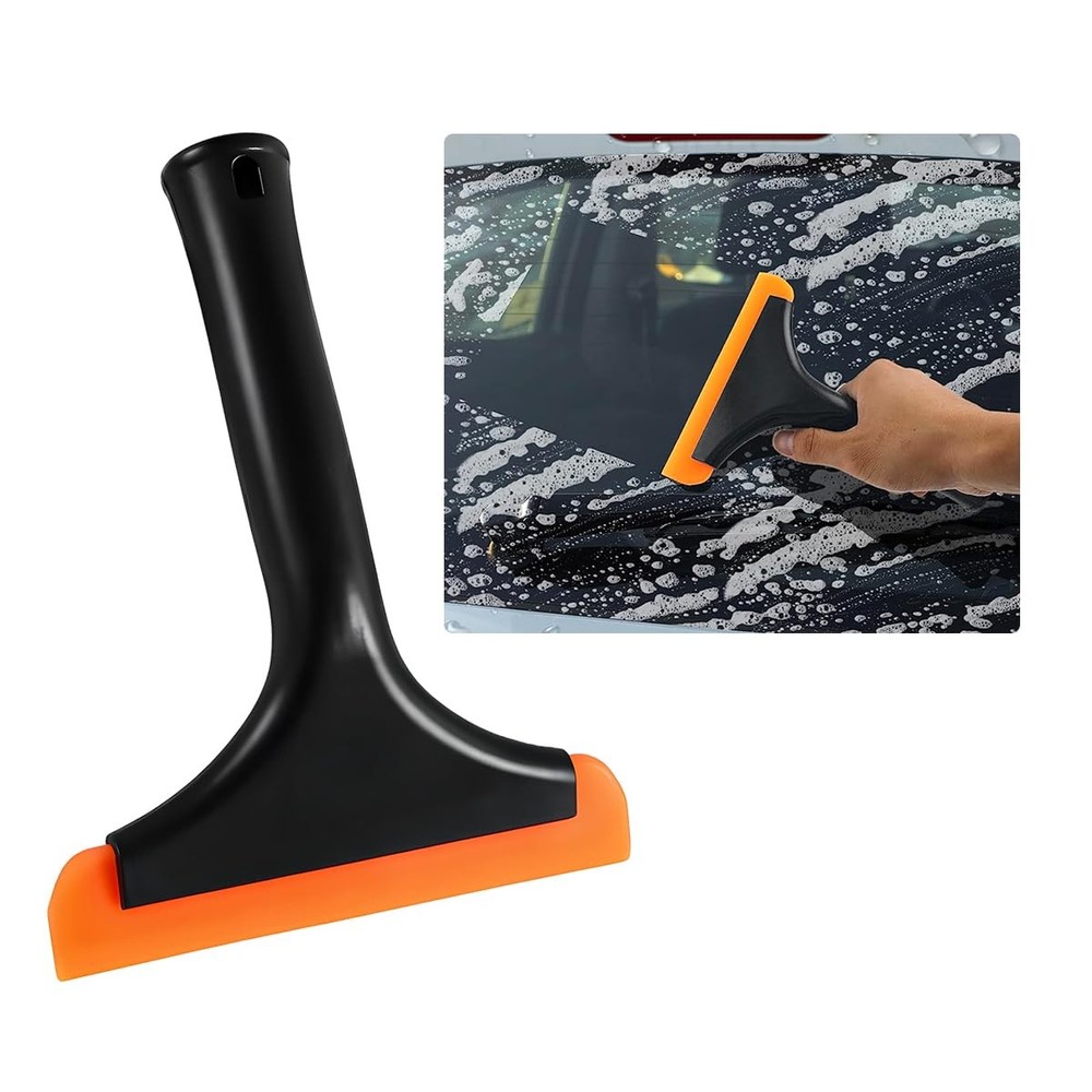 Wevdn Small Silicone Window Squeegee, Car Windshield Black