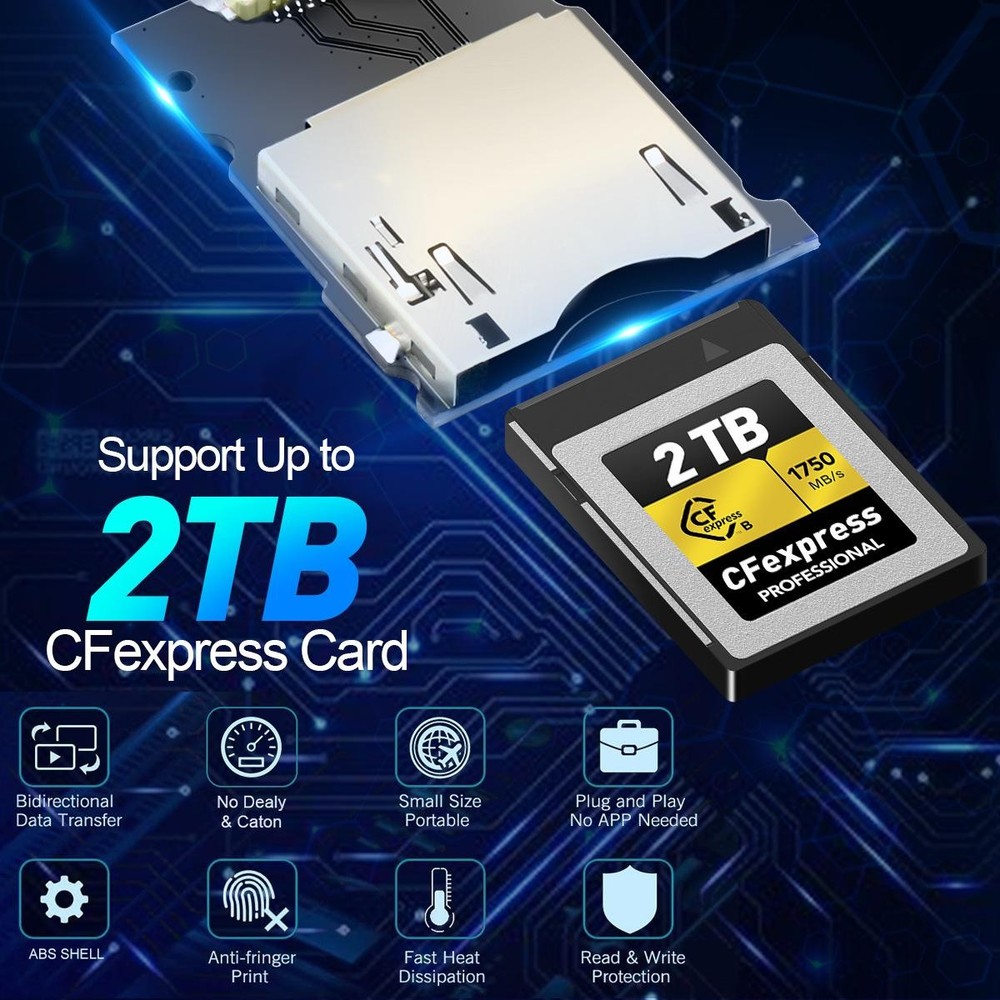 CF Express Type-B USB3.1 Gen 2 Type C Port CF Express Memory Card Reader Adapter