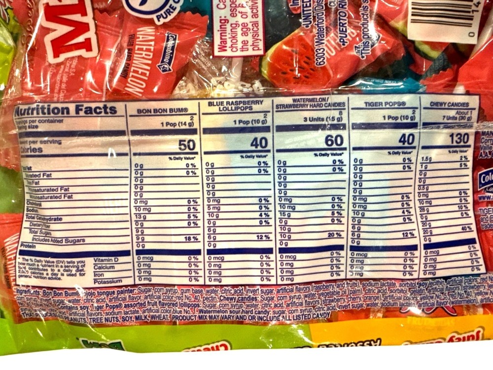 7.4 oz/30pc Bag MIXINS SWEETS N SOURS Variety Easter Candy Blue Raspberry Pops +