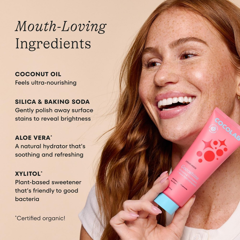 Cocoshine Teeth Whitening Toothpaste by , Nano-Hydroxyapatite Toothpaste, Non...
