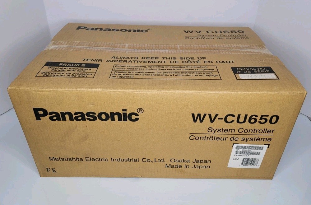 Panasonic Security System Controller - WV-CU650 Keyboard, Joystick New In Box