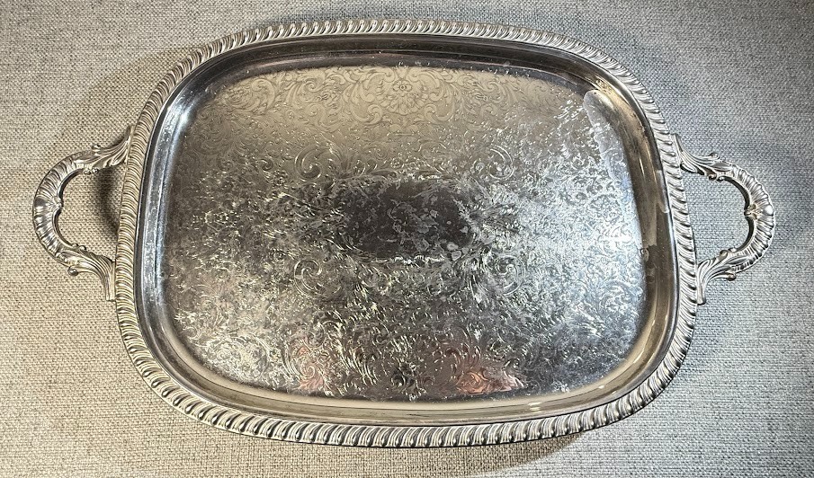 Silver Plated Serving Tray International Silver Co. Rectangular 18" L Vintage
