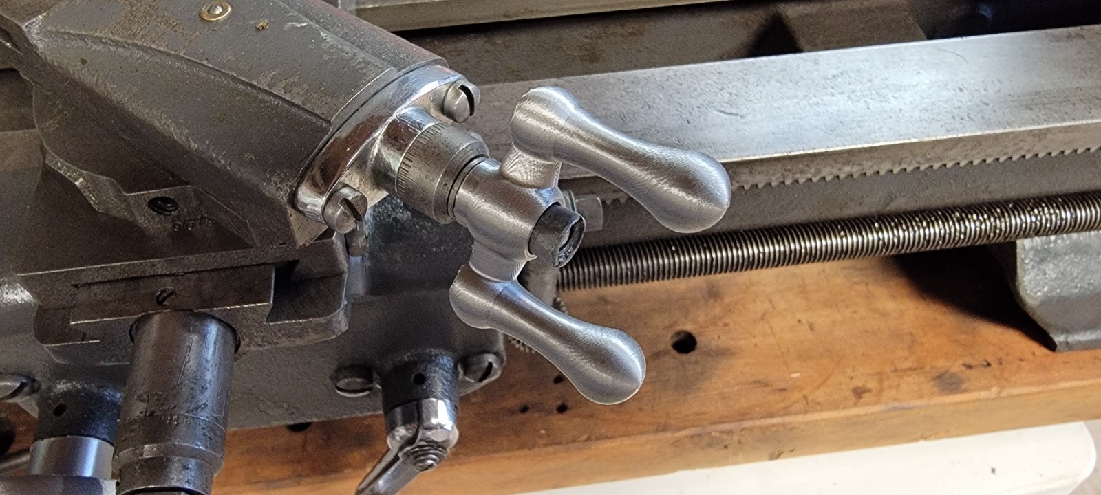 Atlas Craftsman 618 6" Lathe Compound Slide Crank, Thumb Hand Wheel