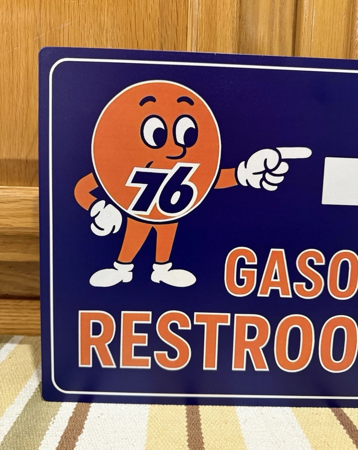 Union 76 Restroom Sign Gasoline Bathroom Gas Oil Vintage Style Wall Decor