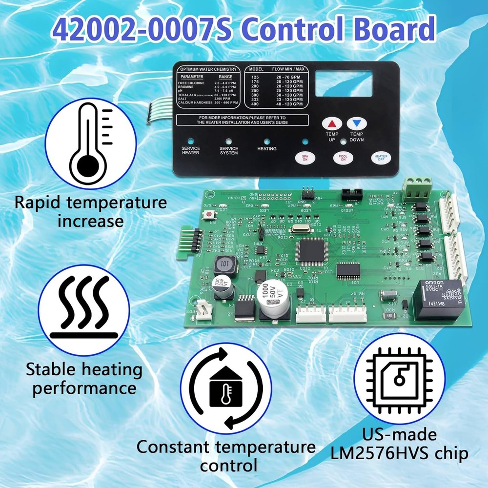 42002-0007S Control Board Kit Replacement for Pentair MasterTemp Sta-Rite Max A1