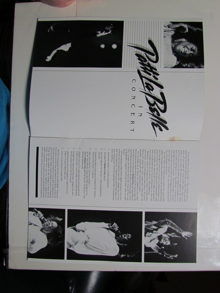 1987 Patti LaBelle Tour Concert Program