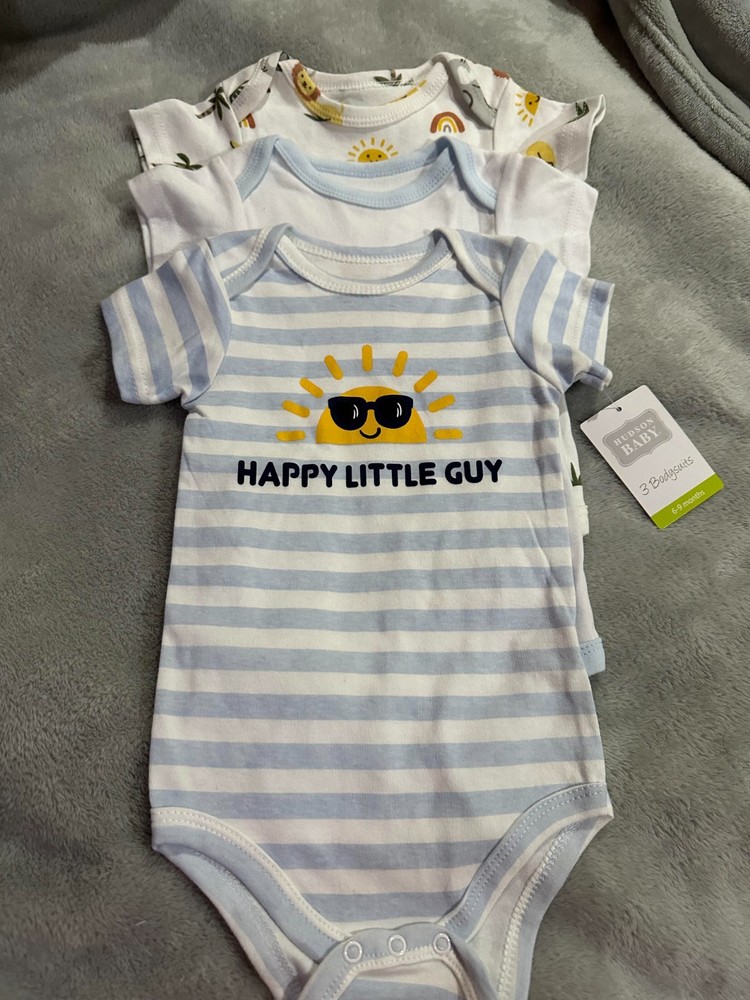 NWT Hudson Baby Bodysuits 6-9 months
