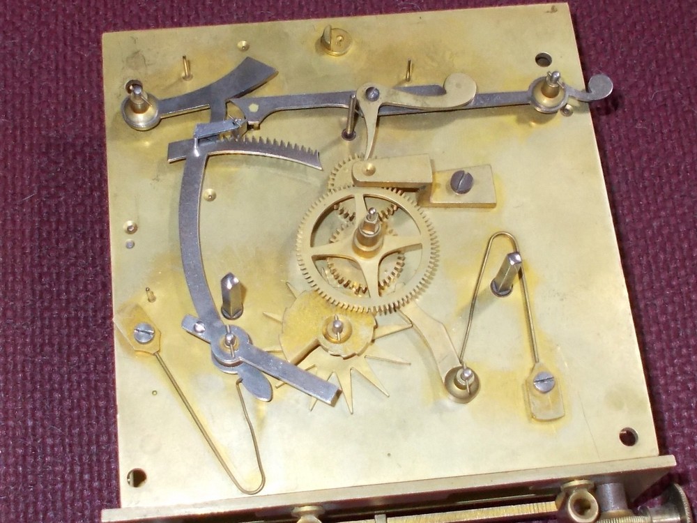 ANTIQUE LENZKIRCH VIENNA WEIGHT DRIVEN SECOND BIT WALL CLOCK MOVEMENT