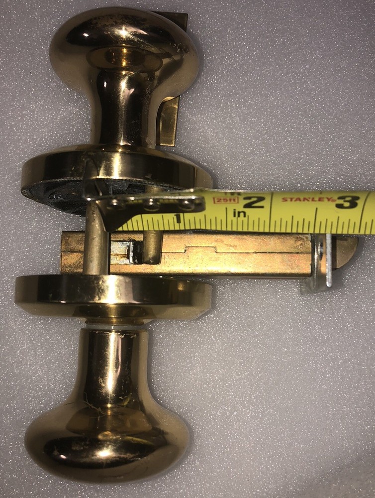 Baldwin Solid Polished Brass Passage Door Knob Set 2-3/4” Backset Heavy 2# 14oz