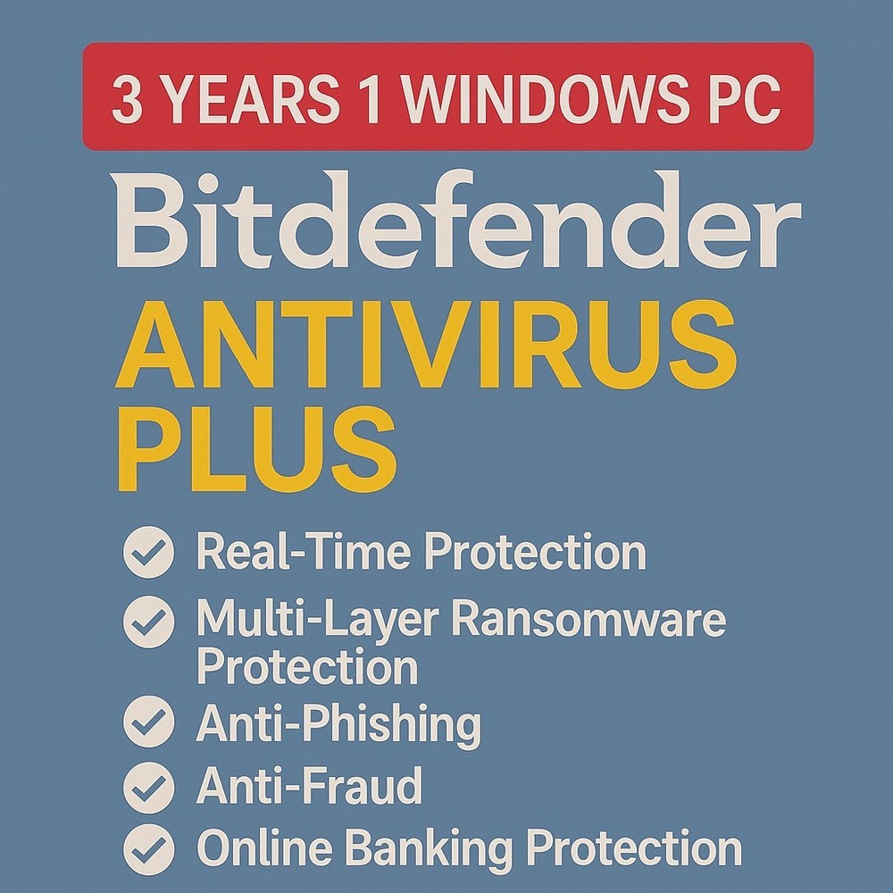 Bitdefender Antivirus Plus 2026 - 3 Years 1 WINDOWS PC - NEW Version