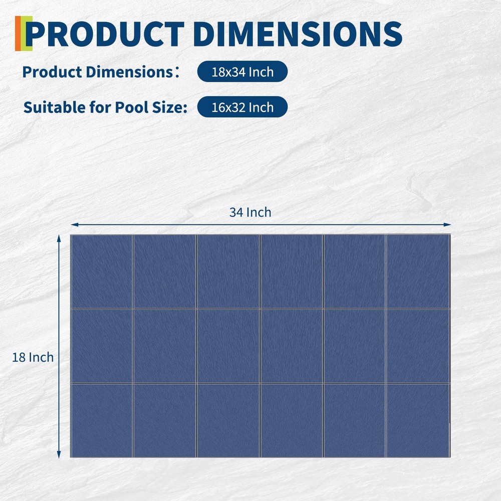 3 SIZES Mesh Durable Safety Pool Covers for In Ground Pools W/Installation Tools