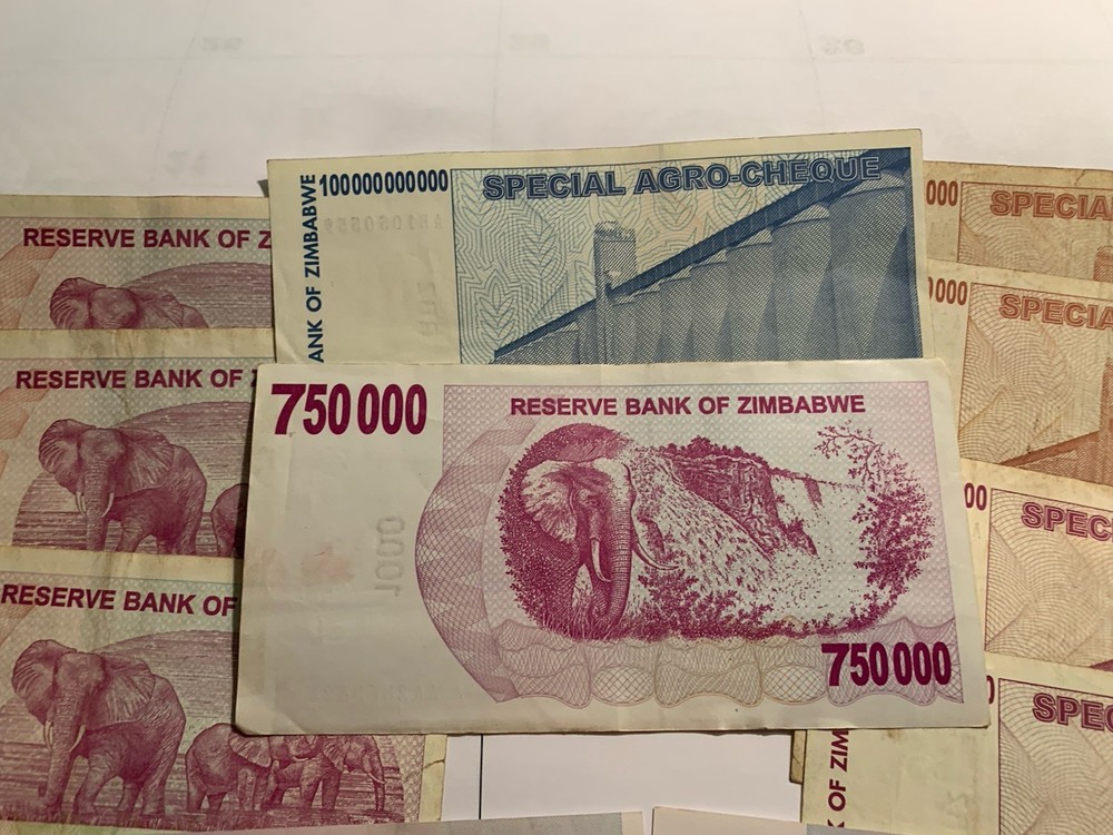 Zimbabwe Random Notes Money Currency Hyperinflation