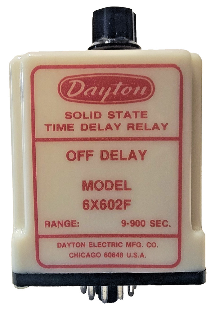 Dayton 6X602F Solid State Time Delay Relay 9 - 900 Seconds