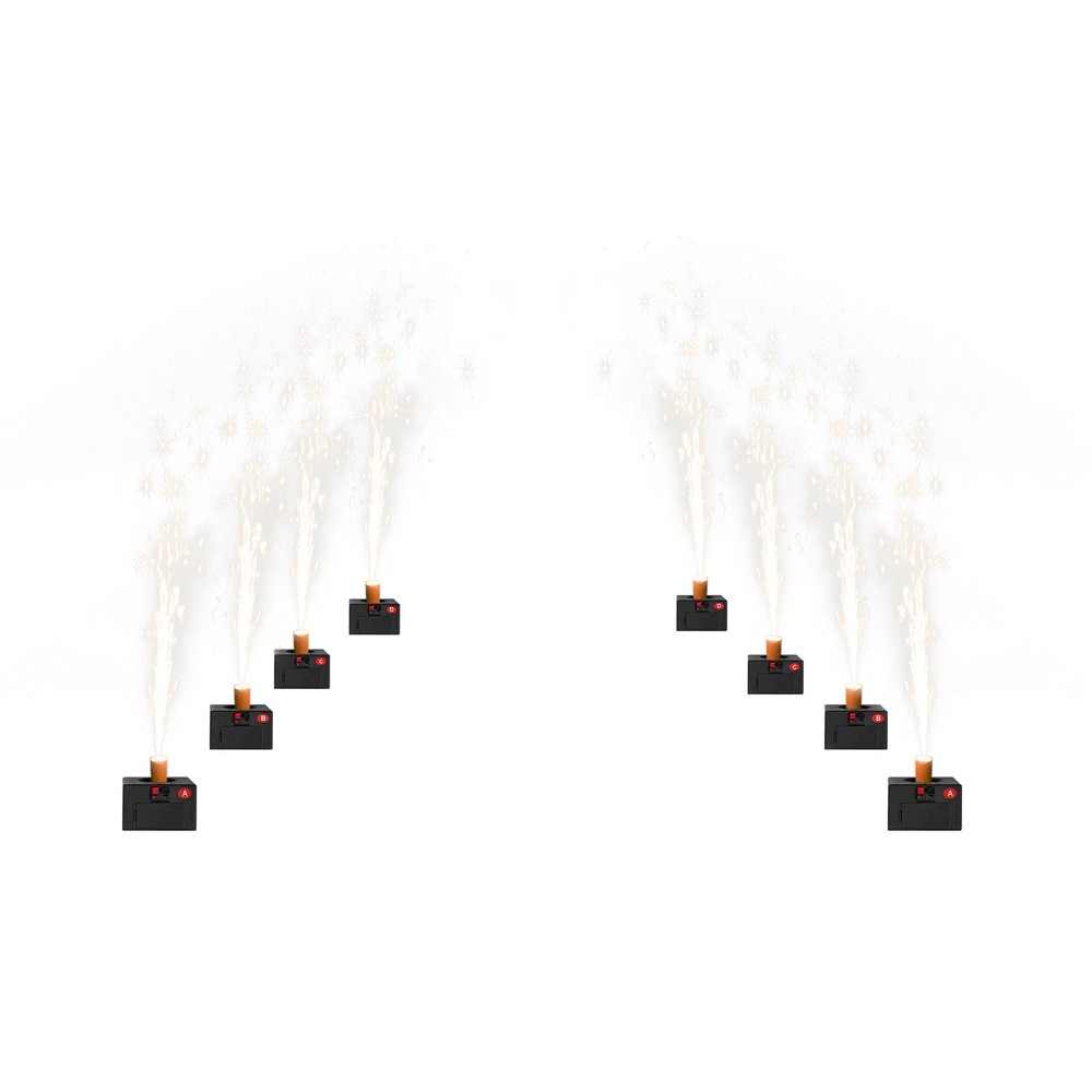 8PCS Cold Spark Based Firework Safe Flame Effect Machine Remote Control NEW