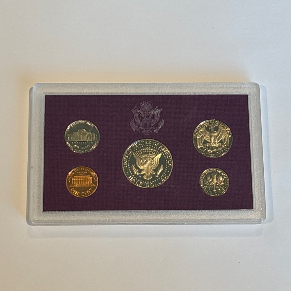 1991 U.S. Mint Proof Set Kennedy Half Dollar Five Different Coins Original Box