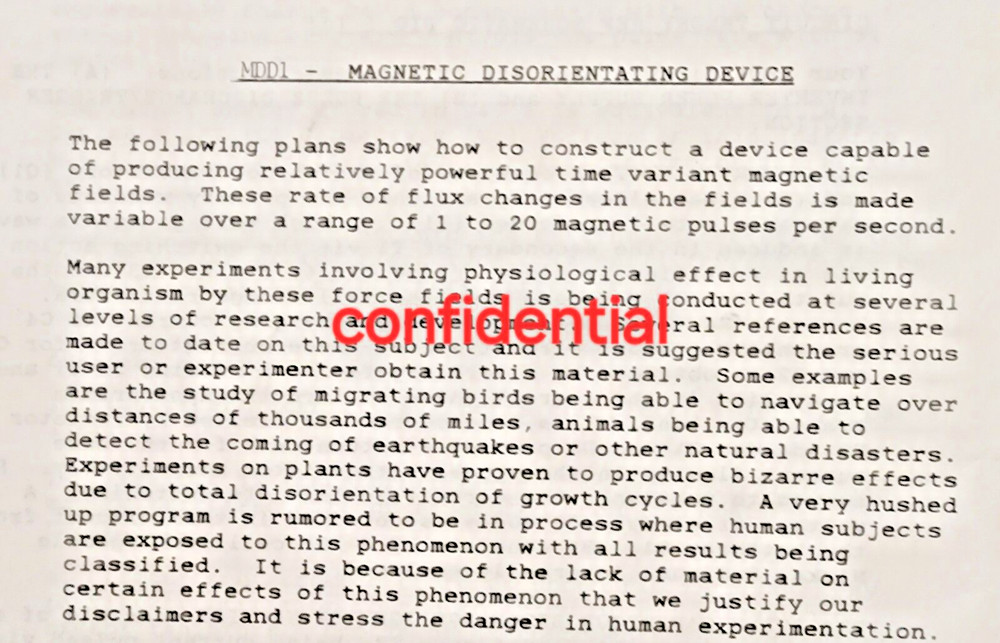 MAGNETIC DISORIENTATION DEVICE Complete plans...