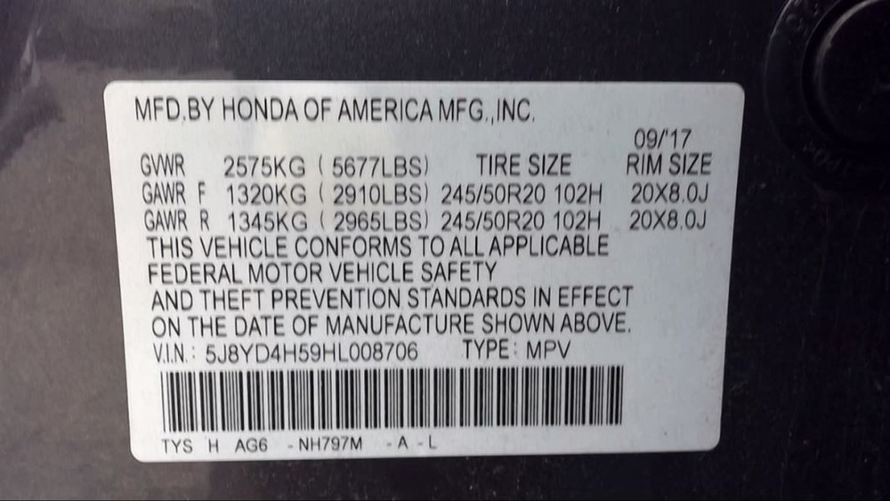 Display Screen Dash Mounted Upper Fits 17-19 MDX 461019