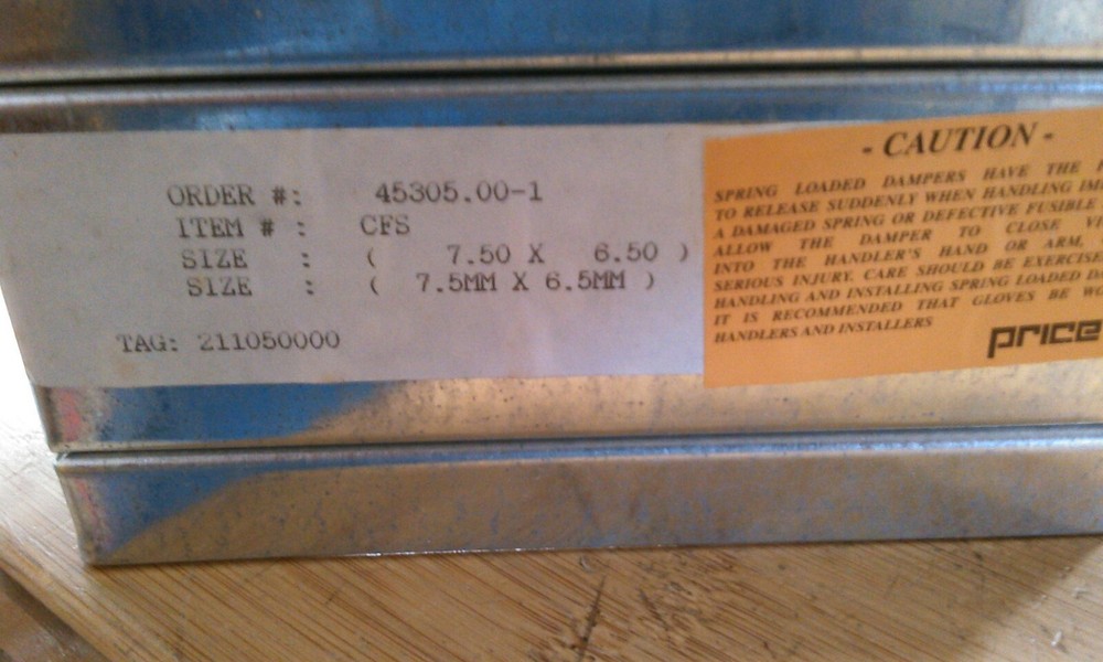 NCA BH571126 CEILING FIRESTOP, 7.5" X 6.5"