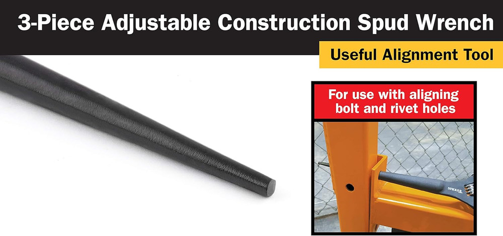 223 Adjustable Construction Spud Wrench, 3-Pc Set