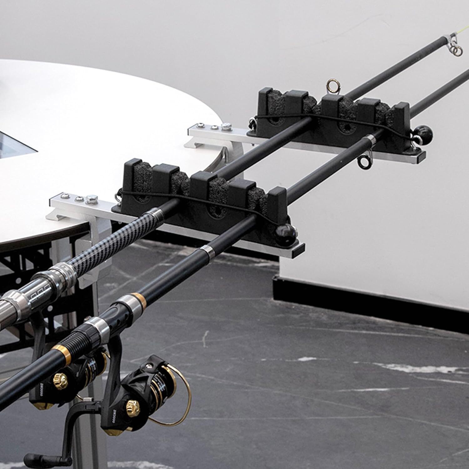 ELITEWILL Aluminum Clamp on Fly Fishing Rod Holders for Truck Bed, Holds Fishing