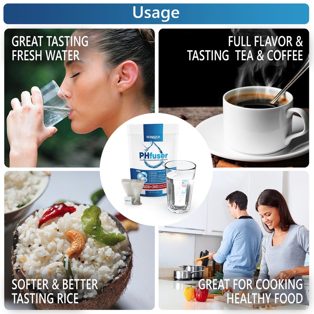 PHfuser Alkaline Water Filtration Pouch 1 Pack