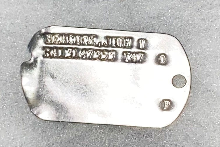 Post-WWII John Heacock T-47 Single Dog Tag