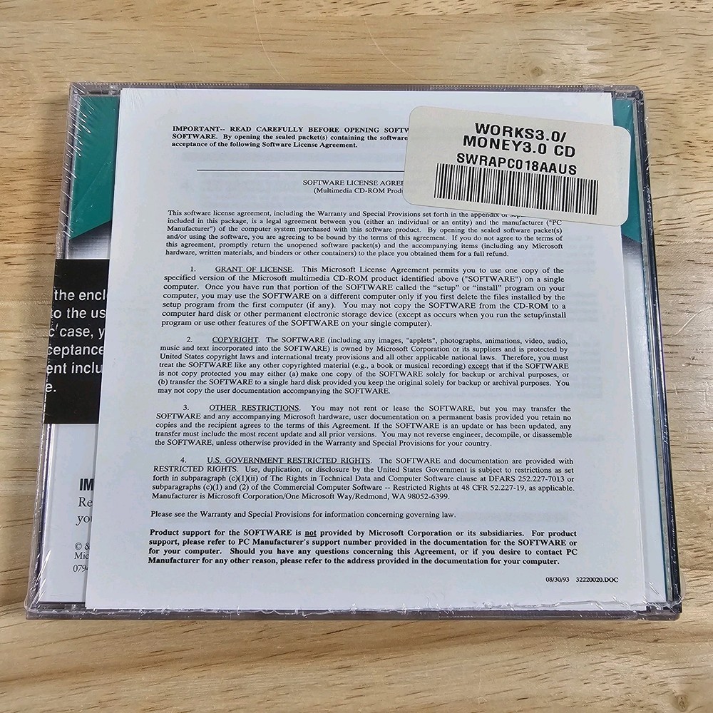 microsoft home works CD-ROM vintage tools for everyday computing Factory Sealed