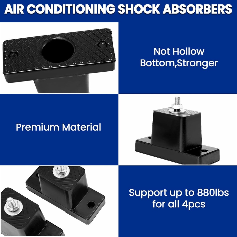 4 Pack Mini Split Pad anti Vibration Rubber Isolator Mounts for AC Condense...