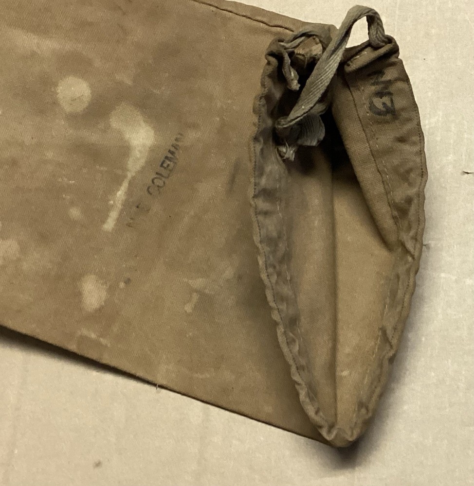 WW2 Marine Canvas Ditty Bag Drawstring N. E. Coleman