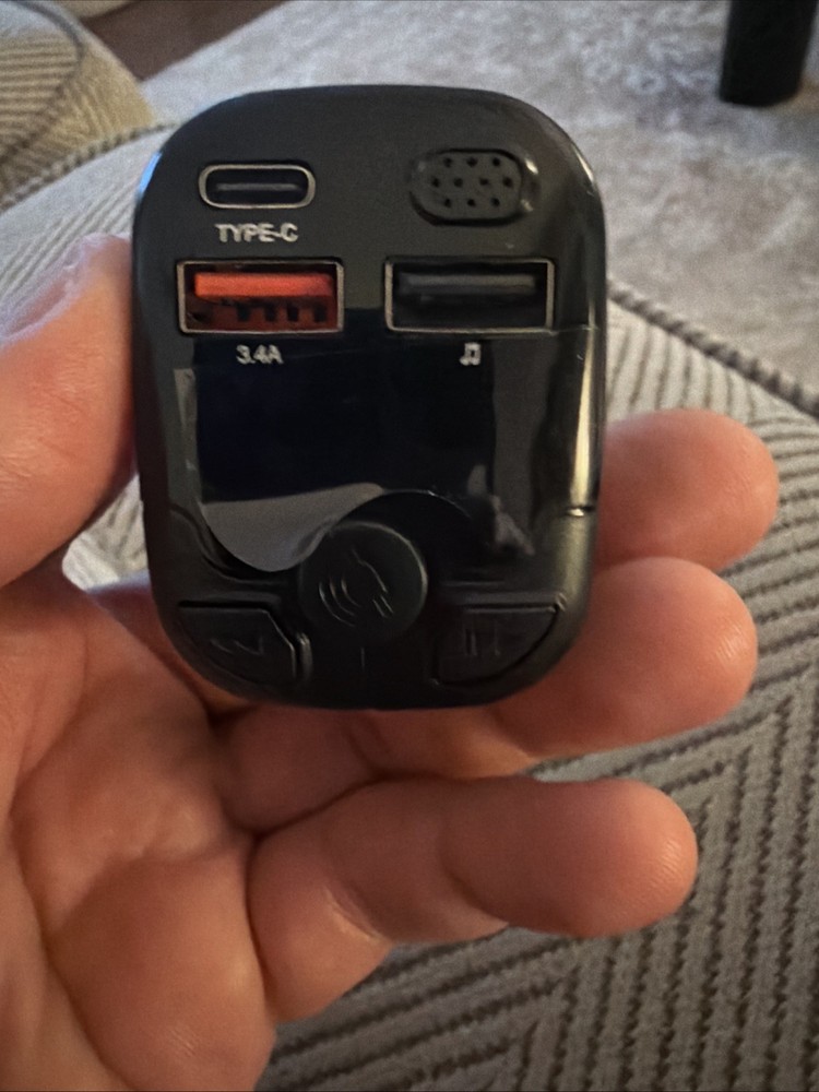 Bluetooth 5.0 Car FM Transmitter PD Type C 2USB PD Charger AUX Hands-Free 18W