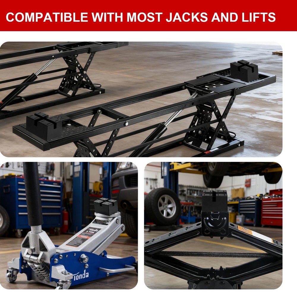 Pinch Weld Jack Pad for QuickJack, 4 Pack 5000 lbs Load Capacity Solid Pinch-...