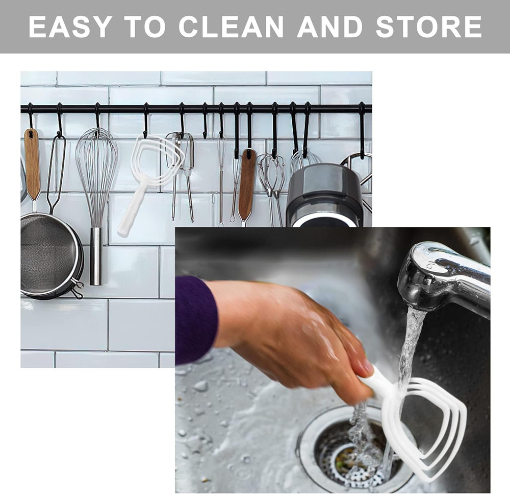 BOLEX Professional Bone Dust Scraper, Square Meat Scraper,White Poly Scraper Bon