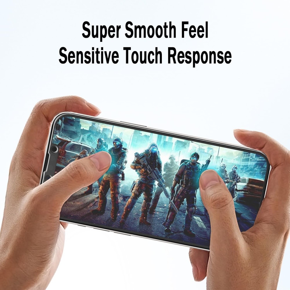 (2 Pack) Matte Glass Screen Protector Designed for iPhone 13 Pro Max, Clear