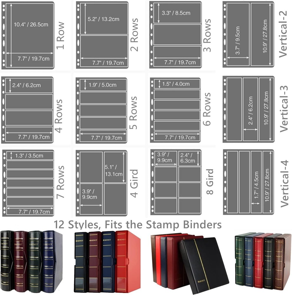 Professional Vario Stamp Album Pages - 10 Sheets, Protect Your Stamps Elegantly
