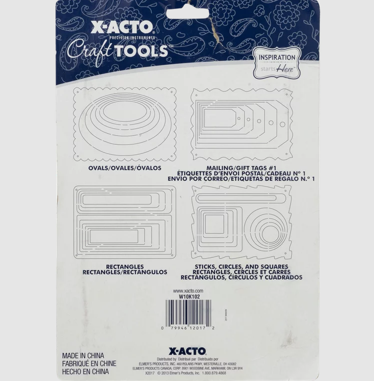 X-ACTO Craft Tools BASIC SHAPES 4 TEMPLATES 38 Shapes W10K102