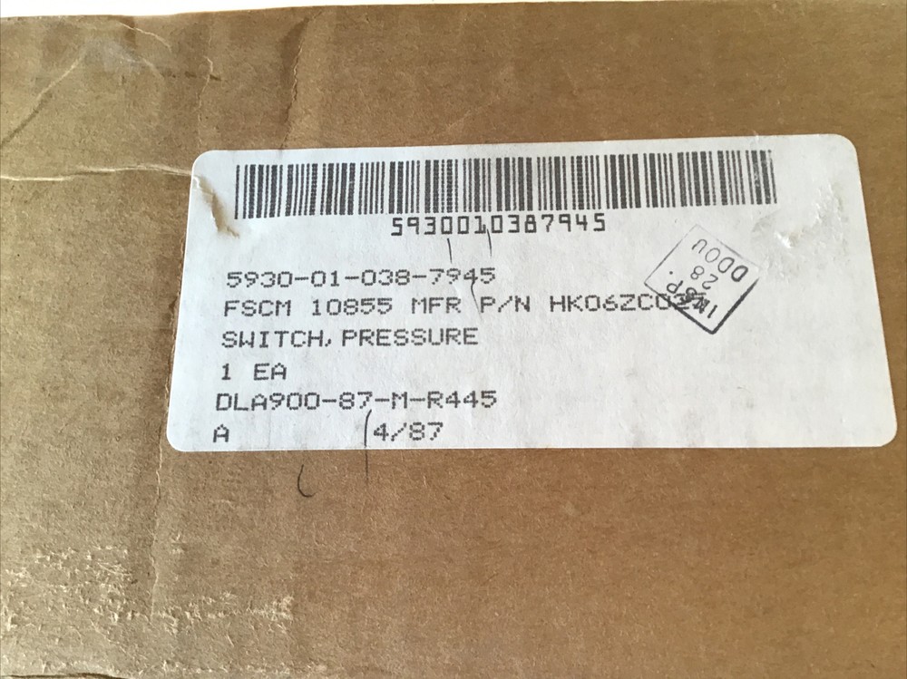 United Electric Controls Pressure Switch HK06Z02