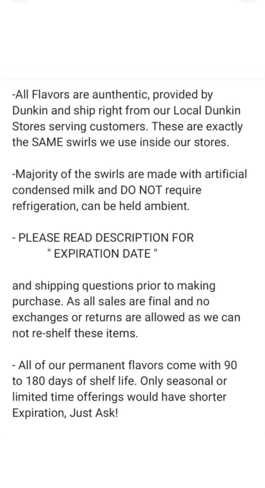 Dunkin’ Donuts 64fl oz Banana Syrup Exp May 2026