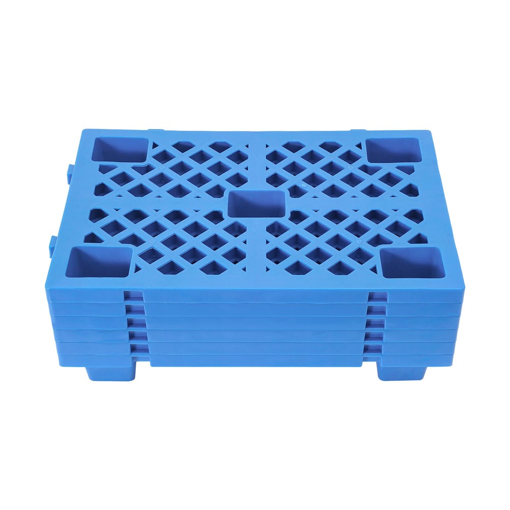 6Pcs Interlocking Storage Plastic Pallets Rectangular Pallets 100kg/220.46lbs
