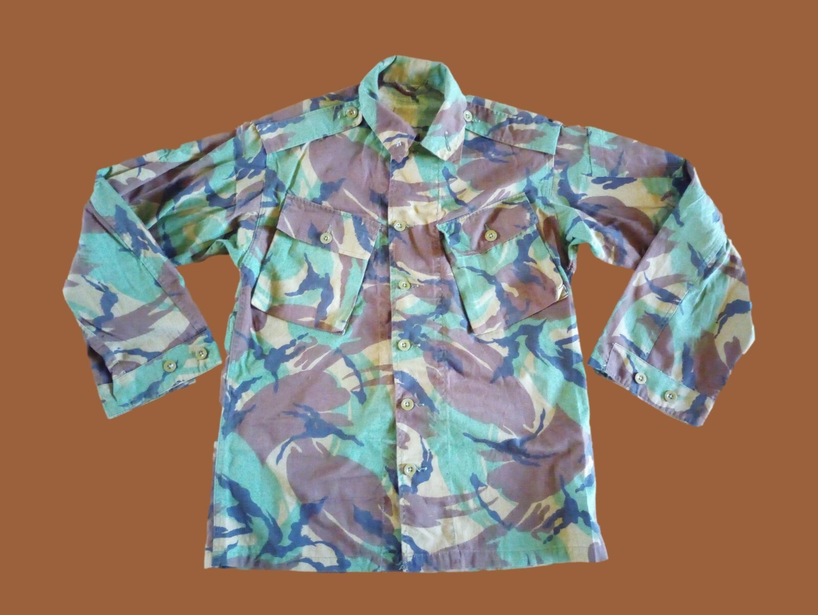 British DPM Jungle Combat Shirt Tropical Camouflage lightweight Size Medium