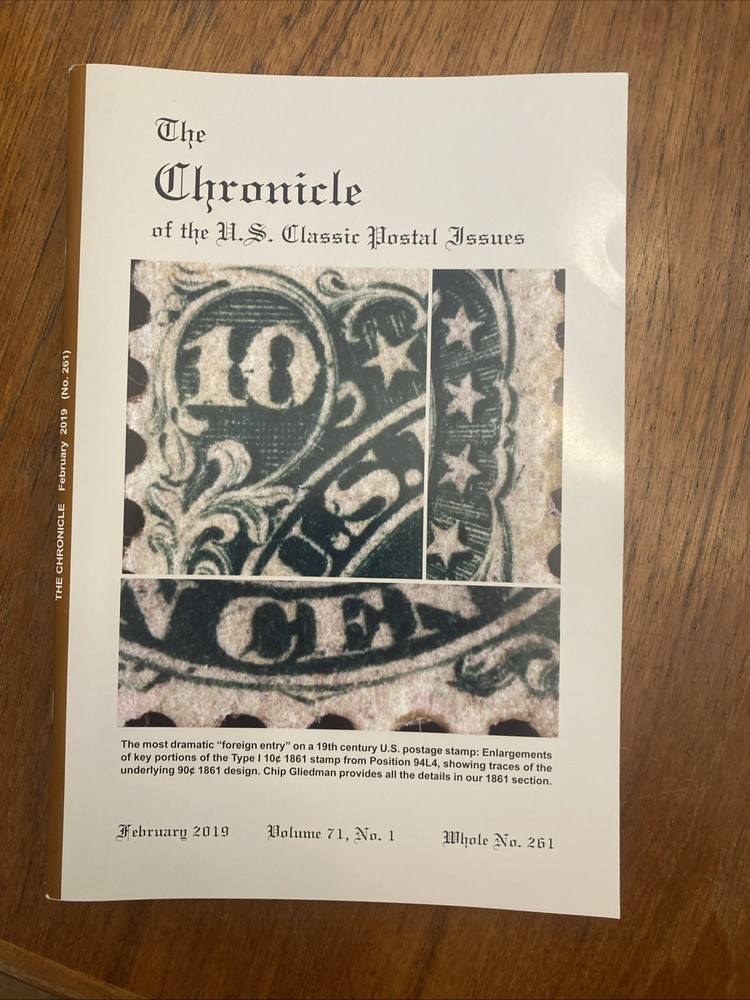 The Chronicle of US Classic Postal Issues 2019 Full year