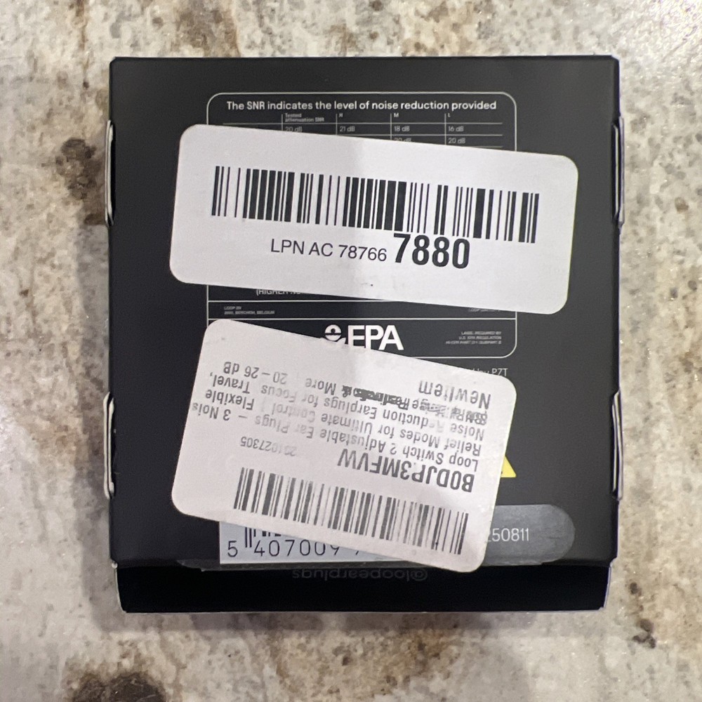 Loop Switch 2 Adjustable Ear Plugs Multi Mode Noise Relief Silver New