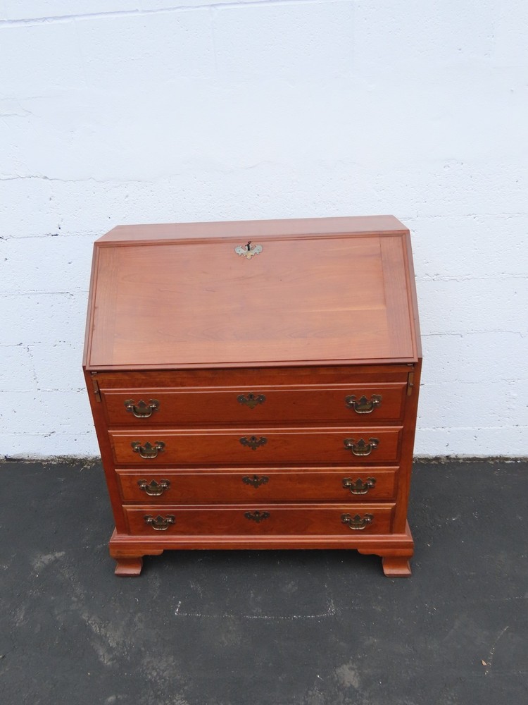 Maddox 1940s Solid Cherry Large Secretary Desk 6393